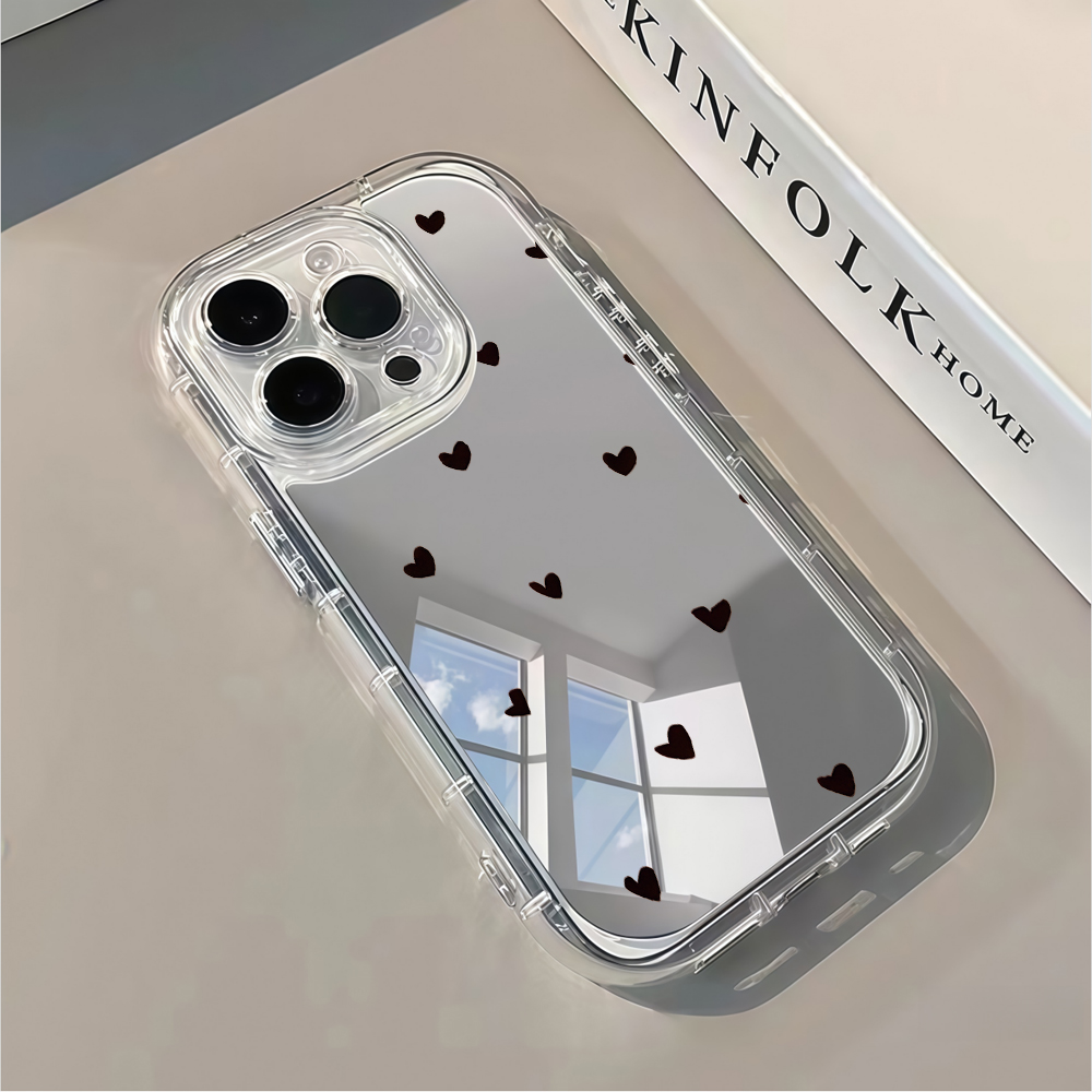 Phone Cases Xr Iphone - Coque de téléphone miroir cœur noir